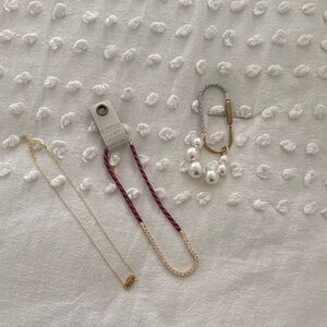 Anthro Bag Charm and Necklace and Kendra Scott Necklace